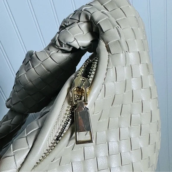 Anthropologie The Brigitte Satchel by Melie Bianco Ivory Pattern NWOT - Picture 9 of 17